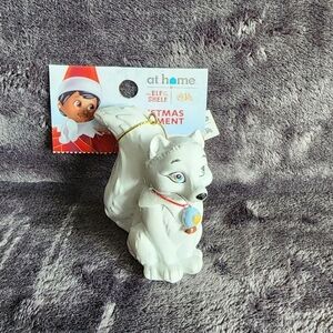 NWT Elf on the shelf pet Arctic Fox Christmas tree ornament
